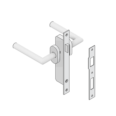 MODULAR SOLUTIONS SATIN MORTISE DOOR HANDLE WITH DEADBOLT